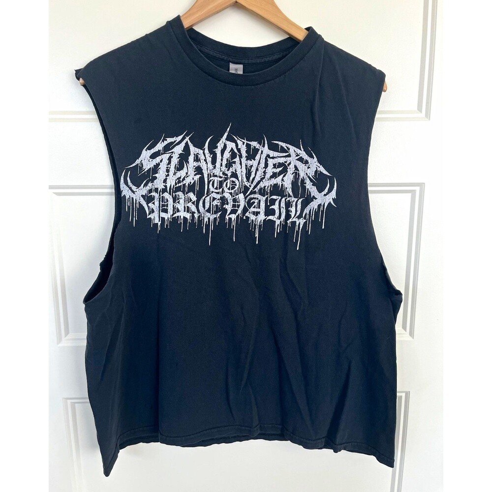 Slaughter To Prevail Shirt Kid Of Darkness Mask Misery Sermon Crop Tank Top M